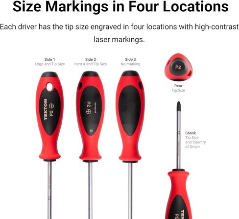 TEKTON Phillips, Slotted, Torx, Square Screwdriver Set | DWZ90013 in Kuwait