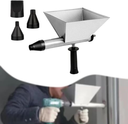 Electric Mortar Machine with Interchangeable Nozzles, Portable, for Masonry and, Metal Black in Kuwait