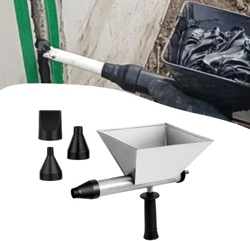 Electric Mortar Machine with Interchangeable Nozzles, Portable, for Masonry and, Metal Black in Kuwait