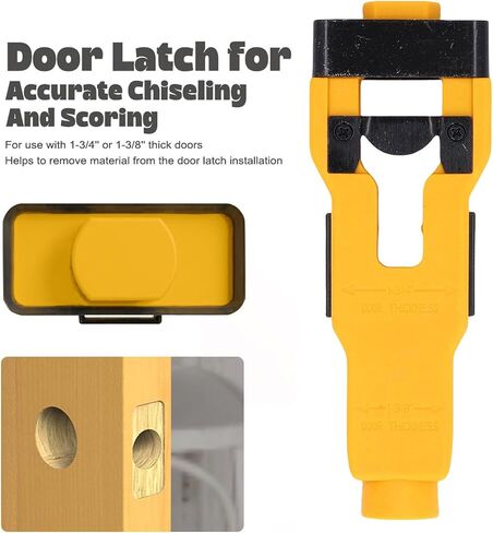 Oumefar Door Latch Mortise Tool, Stainless Steel ABS Construction with Contour for Precise Cutting Template, for 1 3/4 or 1 3/8 Inch Doors in Kuwait