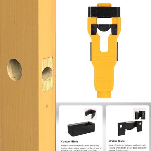 Oumefar Door Latch Mortise Tool, Stainless Steel ABS Construction with Contour for Precise Cutting Template, for 1 3/4 or 1 3/8 Inch Doors in Kuwait