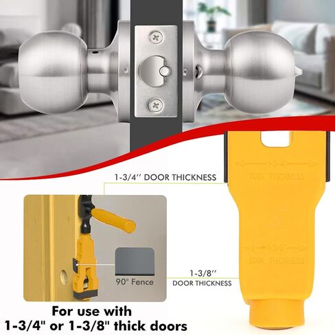 Oumefar Door Latch Mortise Tool, Stainless Steel ABS Construction with Contour for Precise Cutting Template, for 1 3/4 or 1 3/8 Inch Doors in Kuwait
