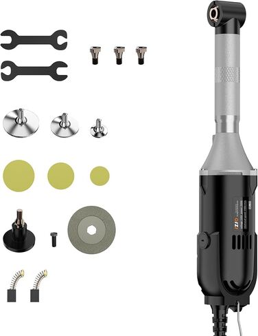 IZIO Multi-Purpose Electric Die Grinder Kit - 6 Variable Speed Polisher & Sander, Compact 1" Rotary Angle Grinder for Metal/Wood Crafting, DIY & Professional Grinding Tool (Black) in Kuwait