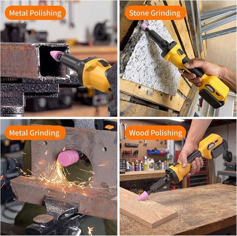 Cordless Die Grinder Compatible with Dewalt 20V Battery(No Battery) | Brushless Die Grinder Up to 26500RPM, 1/4" Precision Collet, 6 Speed Power Grinder for Metal Wood Plastic Grind in Kuwait