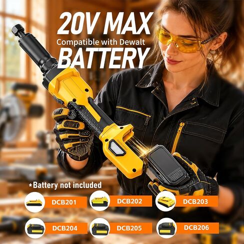 Cordless Die Grinder Compatible with Dewalt 20V Battery(No Battery) | Brushless Die Grinder Up to 26500RPM, 1/4" Precision Collet, 6 Speed Power Grinder for Metal Wood Plastic Grind in Kuwait