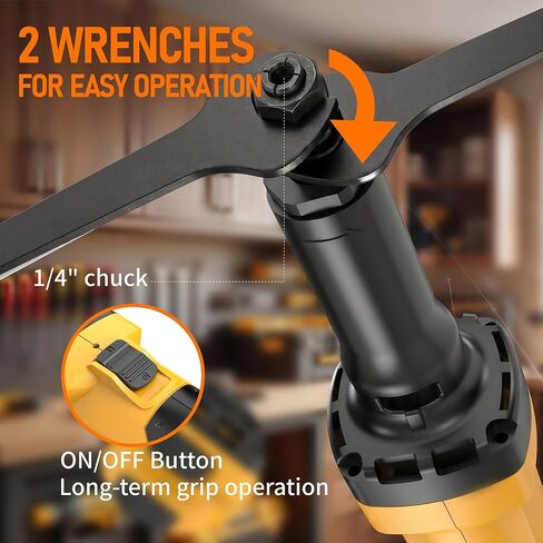 Cordless Die Grinder Compatible with Dewalt 20V Battery(No Battery) | Brushless Die Grinder Up to 26500RPM, 1/4" Precision Collet, 6 Speed Power Grinder for Metal Wood Plastic Grind in Kuwait