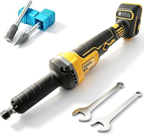 Professional Cordless Brushless Die Grinder for Dewalt 20V, 26000 RPM, 4-Speed Control Ideal for Grinding, Polishing & Deburring, with 1/4″ Collet & 2 Grinding Heads (Tool Only, No Battery) in Kuwait