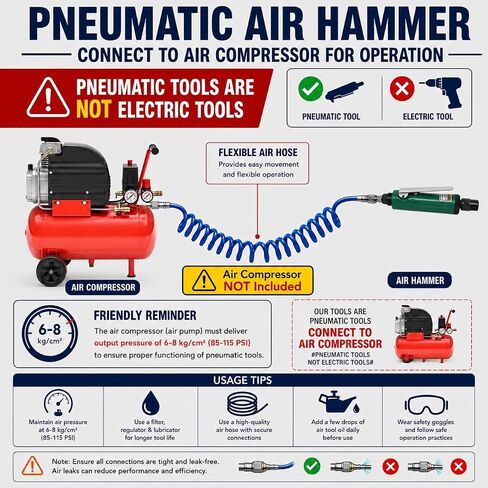 Air Die Grinder 25000 RPM, Pneumatic Straight Inline Grinder 1/4", Safety Lock, 1/8" & 1/4" Collets,10PCS Grinding Stones, Portable Metal Tool Kit & Case for Grinding, Polishing, Deburring in Kuwait