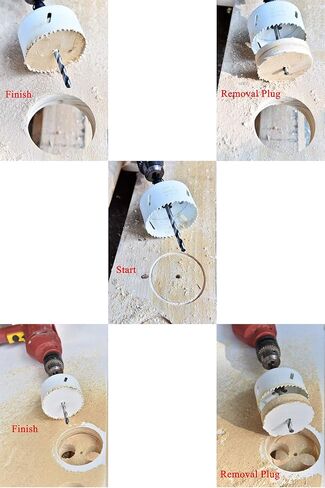 MaxTool 1-3/8" Bi-Metal Hole Saw 35mm M3 High Speed Steel Bimetal Holesaw with 1.75" Deep 5/8-18 Thread for Cut Metal Wood Plastic; BM03W44R124E in Kuwait