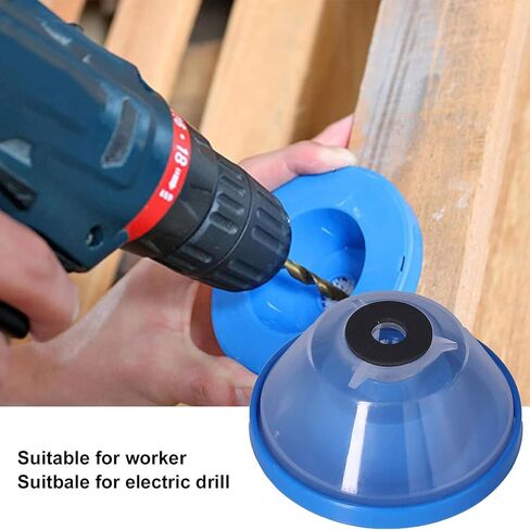 1Pcs Drill Dust Collector,Drywall Dust Collector, Drill Dust Collector for Electric Hammer and Drill, Hole Saw Dust Bowl, Shockproof Dust Catcher with Sealing Cover & Anti-Skid Sponge in Kuwait