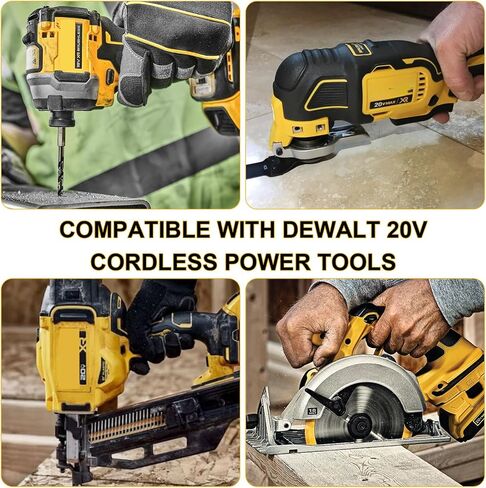 TENMOER 2-Pack 8.0Ah 20V Battery Compatible with DeWalt 20V MAX Battery Replace for DCB201 DCB203 DCB204 DCB206 DCB208(Not an OEM) in Kuwait