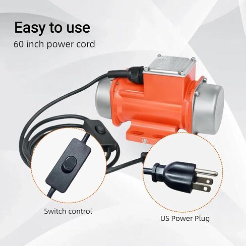 Concrete Vibration Motor 122 LBS Force - 100W AC110V 3600RPM Aluminum Alloy Industrial Vibrator for Shaker Table in Kuwait