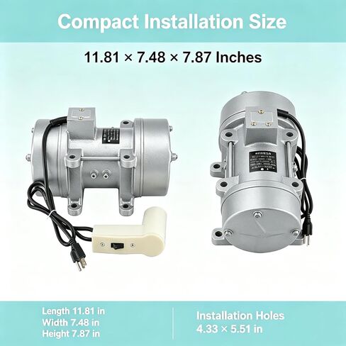 750W Concrete Vibrator Motor, Electric Vibration Motor 2840 RPM Industrial Heavy Duty Concrete Vibrating Vibrator Motor for Shaker Table 110V 50Hz 350KGF in Kuwait