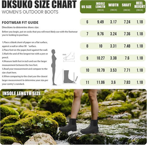 DKSUKO Women's Deck Boots Waterproof Ankle Rain Boots Non-Slip Rubber Fishing Boot Outdoor Work Shoes for Boating Gardening Farming（Black，11） in Kuwait