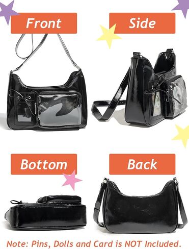 Ita Shoulder Bag For Women,Kawaii Shoulder Crossbody,Ita Messenger Bag,Pin,Cards and Dolls Display,Clear Purse in Saudi Arabia