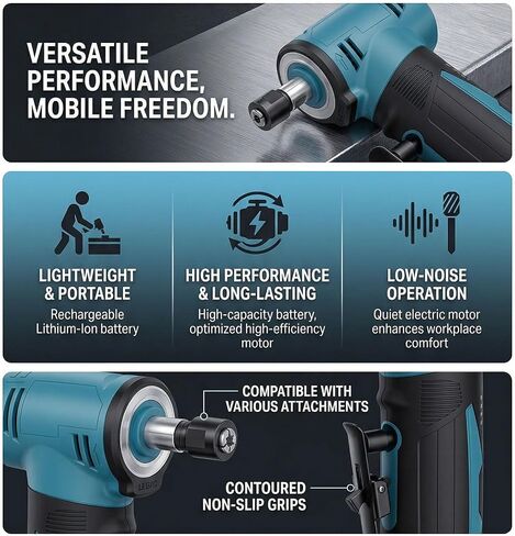 Pomya Variable Speed Straight Die Grinder 0 24500rpm | T Type Electric Polishing Sanding Tool for Carving Deburring Grinding in Kuwait