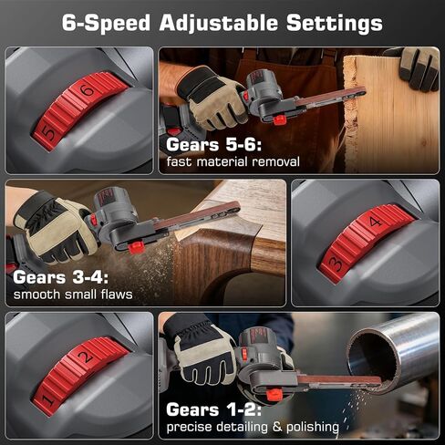 Brushless Cordless Detail Belt Sander Compatible with Milwaukee M18 (Battery Not Included), 2067 FT/Min High-Speed, 6-Speed Adjustable, 100° Pivoting Arm for Wood, Metal, Plastic in Kuwait
