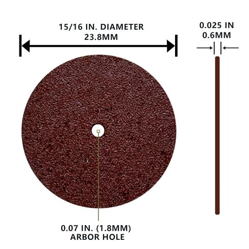 FOXBC 409 Cut Off Wheel, 15/16" (23.8 mm) Diameter, .025" (0.6mm) Thickness, Rotary Cut-Off Discs for Metal, Plastic - 160 Pack in Kuwait