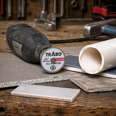 Trabo Spin Lock 1-1/2" (38.1mm) Rotary Tool High Performance All Purpose Diamond Cutting Wheel Compatible with Dremel EZ-Lock in Kuwait