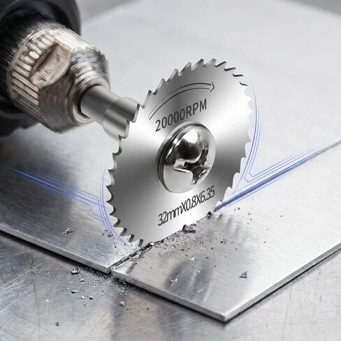 Drill Cutting Wheel Saw 9 Piece Cut Off Wheel and Mini Saw Blade Set for Drill 1/4 Inch Hex Shank Rotary Cutting Accessories for Metal Wood Plastic PVC Fiberglass DIY Projects in Kuwait