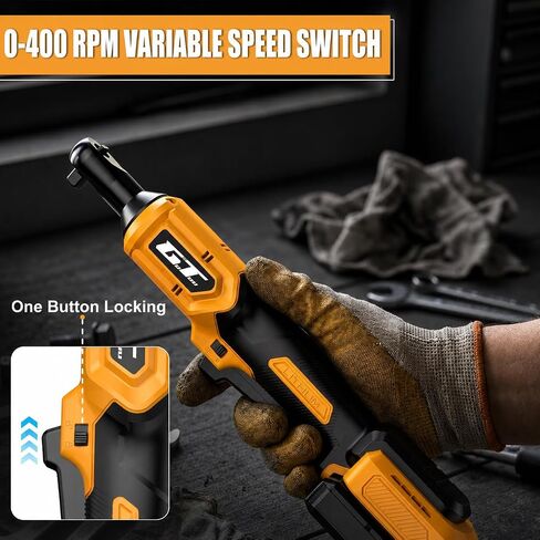 3/8" Cordless Ratchet Wrench for DEWALT 20V MAX Battery, 60Ft-Lbs Power Brushless Electric Ratchet Tool Kit Variable Speed with 8 Sockets, 1/4" Adapters, 6" Extension Bar & Tool Case (Tool ONLY) in Kuwait