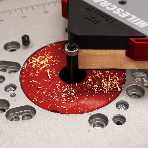Milescraft 1232 Corner Cut - Woodworking Corner Radius and Chamfer Router Jig – Use with Handheld Router or Router Table – 8 Profiles with Built-In Storage. Double Bearing ½" Router Bit Included. in Kuwait