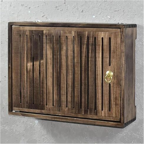 WiFi Router Storage Box, Wall Mounted Wooden WiFi Router Cabinet Multicolor Multiple Sizes(Walnut,L49.5 * 42cm/19.4 * 16.5in) in Kuwait
