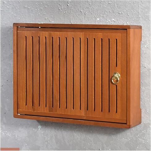 WiFi Router Storage Box, Wall Mounted Wooden WiFi Router Cabinet Multicolor Multiple Sizes(Teak,L49.5 * 42cm/19.4 * 16.5in) in Kuwait