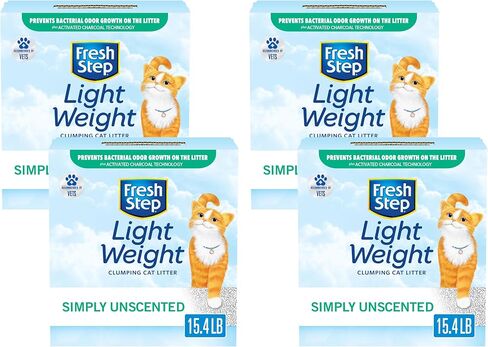 Fresh Step Lightweight Clumping Cat Litter, Advanced, Unscented, Extra Large, 25 Pounds total, (2 Pack of 12.5lb Boxes) in Saudi Arabia
