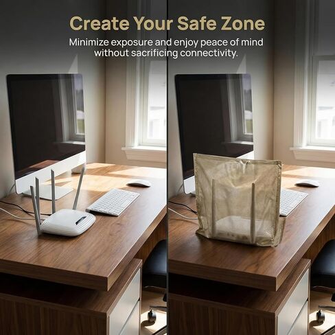 WiFi Router Cover Smart High Protection Router Cover Faraday Blocks 5G Protective Cover 15.7"x13.8" Faraday Cage Versatile Shielding WiFi Guard in Kuwait