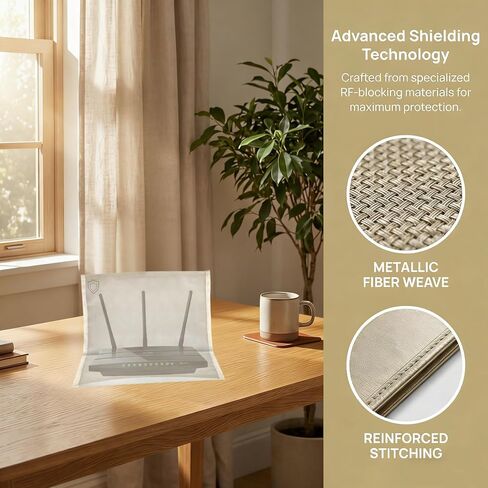WiFi Router Cover Smart High Protection Router Cover Faraday Blocks 5G Protective Cover 15.7"x13.8" Faraday Cage Versatile Shielding WiFi Guard in Kuwait