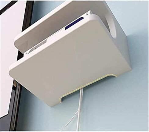 WiFi Router Storage Box, Multicolor Wall Mounted Floating Shelf for Electronic Devices(50cm Black) in Kuwait