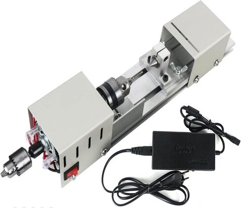 Mini Wood Lathe Machine DIY Woodworking Miniature Buddha Pearl Lathe Grinding Polishing Beads Wood Drill Rotary Tool 12-24VDC in Kuwait