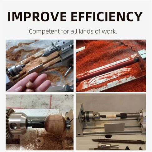 Mini Wood Lathe Machine DIY Woodworking Miniature Buddha Pearl Lathe Grinding Polishing Beads Wood Drill Rotary Tool 12-24VDC in Kuwait