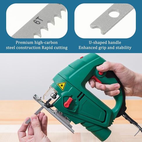 21 Pcs Universal Jig Saw Blade Set for Wood Plastic and Metal Cutting Jigsaw Blades 6T 8T 10T 14T 18T 24T 32T Fit Vast Majority U Shank Jigsaws in Kuwait