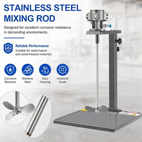5 Gallon Pneumatic Paint Mixer, 1/4hp Paint Mixer Stirring Tool, Stainless Steel Ink Coating Mixing Tool, Air Agitator with Stand Ink Paint Mixing Tool in Kuwait