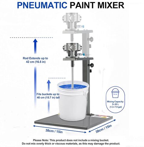 5 Gallon Pneumatic Paint Mixer, 1/4hp Paint Mixer Stirring Tool, Stainless Steel Ink Coating Mixing Tool, Air Agitator with Stand Ink Paint Mixing Tool in Kuwait
