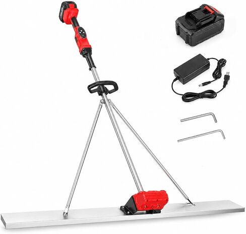 Concrete Screed, Cordless Electric Concrete Float With 59" Stainless Steel screed board, Concrete Finishing Tools With 6000mAh Battery, 9-Speed Adjustable in Kuwait