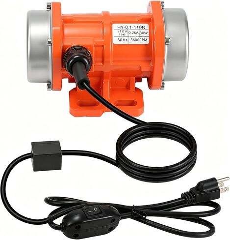 100W AC Vibration Motor 110V 3600RPM Single Phase Industrial Concrete Vibrator, Electric Vibrating Motor with US Plug and Switch for Shaking Table Screen in Kuwait
