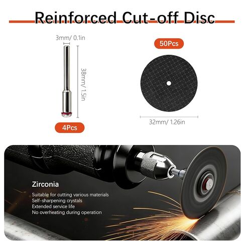 148Pcs Sanding Drums & Cutting Wheel Set for Dremel Rotary Tools Dremel Tool Accessories Kits for Wood Metal Plastic Cutting Rust Removal Polishing Smoothing Sharpening in Kuwait