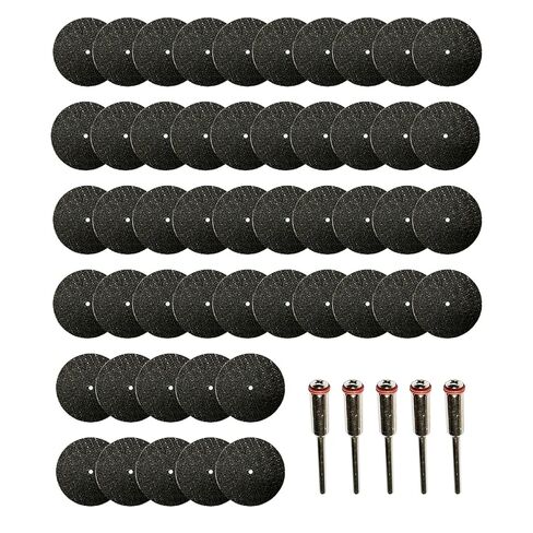 50Pcs 1-1/4" Reinforced Resin Cut Off Wheels with 4Pcs 1/8" Mandrels, Dremel Rotary Tool Cutting Blades for Metal Wood Jewelry in Kuwait