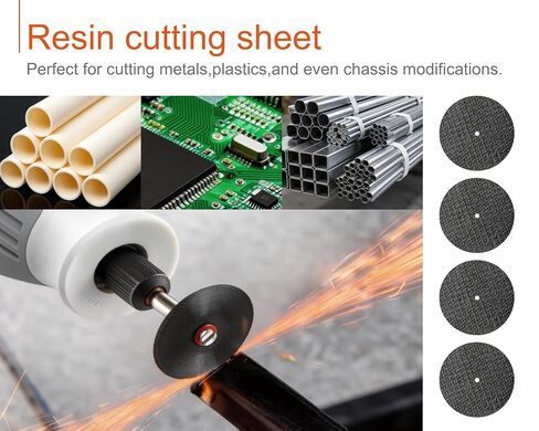 50Pcs 1-1/4" Reinforced Resin Cut Off Wheels with 4Pcs 1/8" Mandrels, Dremel Rotary Tool Cutting Blades for Metal Wood Jewelry in Kuwait
