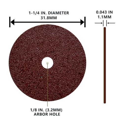 FOXBC 540 426 1-1/4 Inch Cut-Off Wheels, 0.045" Thick, 1/8" Arbor Hole, Rotary Cut-Off Discs for Metal, Plastic - 70 Pack in Kuwait