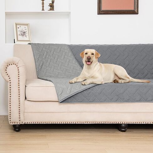 Dog Bed Cover for Pets Blankets Rug Pads for Couch Protection Waterproof Bed Covers Dog Blanket Furniture Protector Reusable Changing Pad (Brown+Beige, 82"x102") in Saudi Arabia