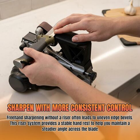 Reversible Adjustable Height Riser Stand for Work Sharp Ken Onion MK2 Blade Grinder Attachment Black in Kuwait