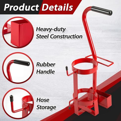 Dansydaisy Tank Gas Tote Torch Kit Holder with Handle, Metal 20.1 x 5.9 Inch, Cylinder Carying Stand for Welding Cylinders, Heavy Duty Constinuction and Transport Bracket Conversion of Gas Stand in Kuwait
