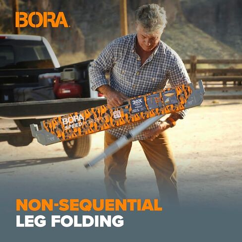 Bora Speedhorse XT Sawhorse 2 Pack Limited Edition CAMO Color - Heavy Duty Adjustable Height Saw Horses 30-36 Inch, Metal Top Folding Sawhorses for Contractors - PM-4550X in Kuwait