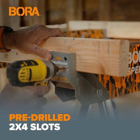 Bora Speedhorse XT Sawhorse 2 Pack Limited Edition CAMO Color - Heavy Duty Adjustable Height Saw Horses 30-36 Inch, Metal Top Folding Sawhorses for Contractors - PM-4550X in Kuwait