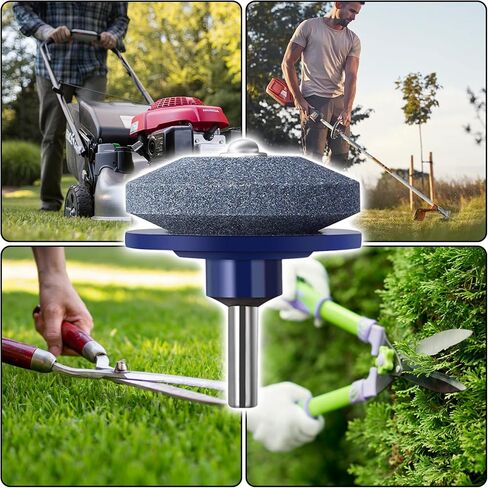 4PCS Lawnmower Blade Sharpener, Rotary Lawn Mower Blade Sharpener with Balancer for Any Power Hand Drill in Kuwait