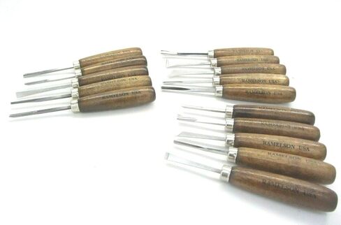 15pc Woodcarving Gunsmith Tools Gouge Parting Mini RAMELSON USA 106 106R 209S in Kuwait